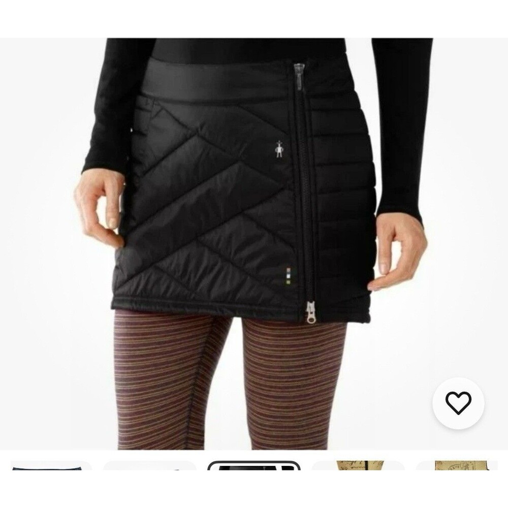 Smartwool Skirt Womens Medium Black Smartloft 120 Insulated Quilted Athletic SM